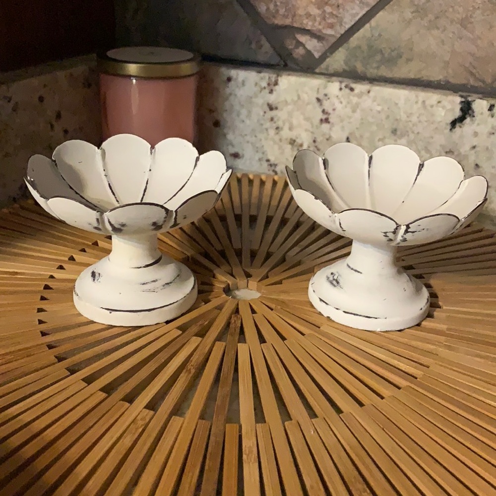 Two Vintage Pedestal Tray